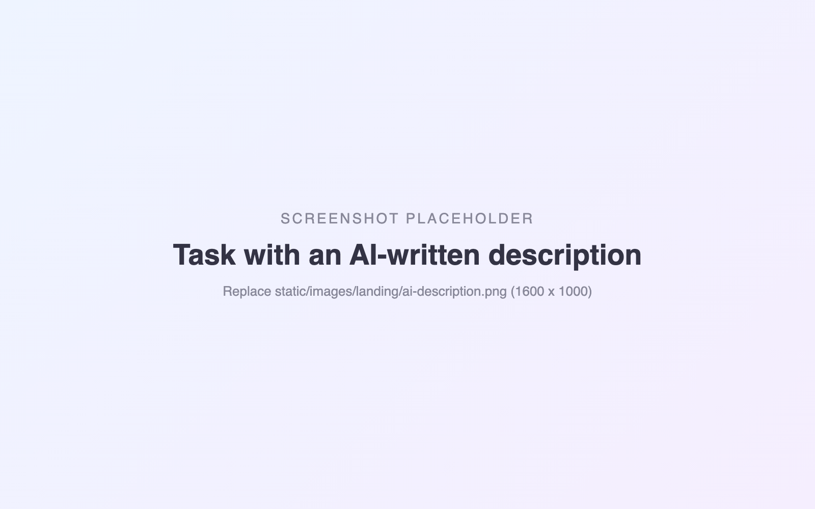A few keywords in, a professional description out