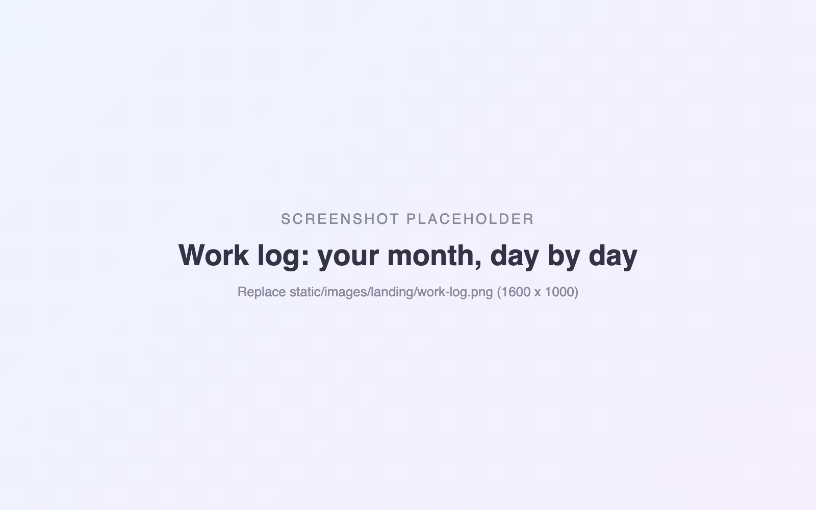 Your month at a glance, day by day